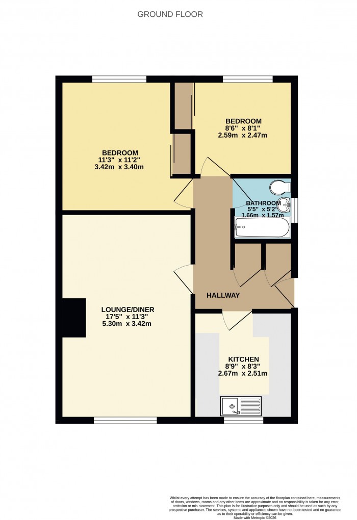 Floorplan for Jacklins Approach, Bottesford