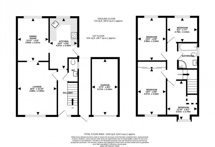 Floorplan for Abingdon Avenue, Lincoln