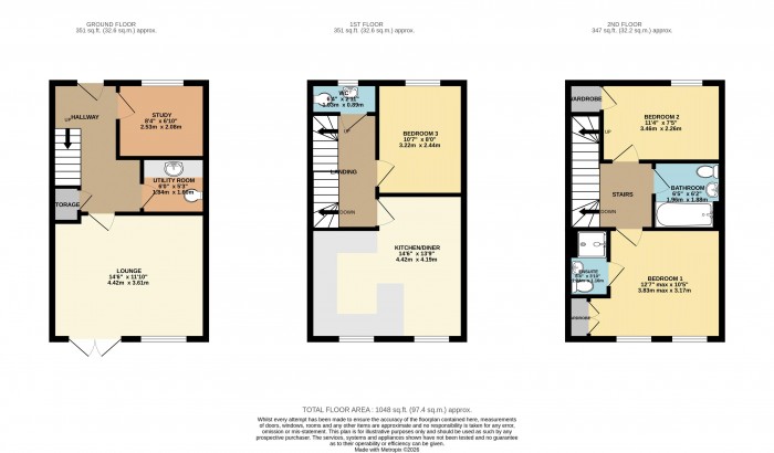 Floorplan for Thyme Walk, Witham St. Hughs, Lincoln