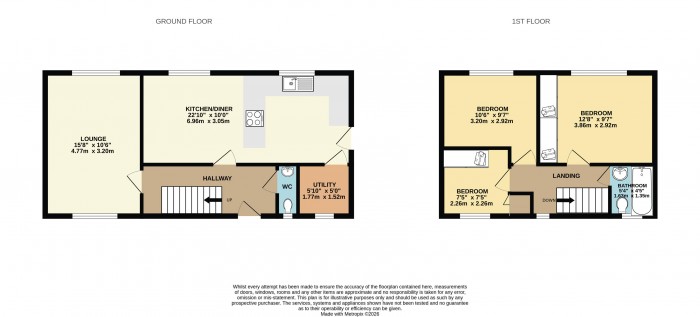 Floorplan for North Grange Cottages, Burringham Road, Scunthorpe