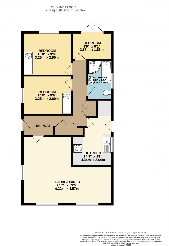 Floorplan for Kenilworth Road, Scunthorpe
