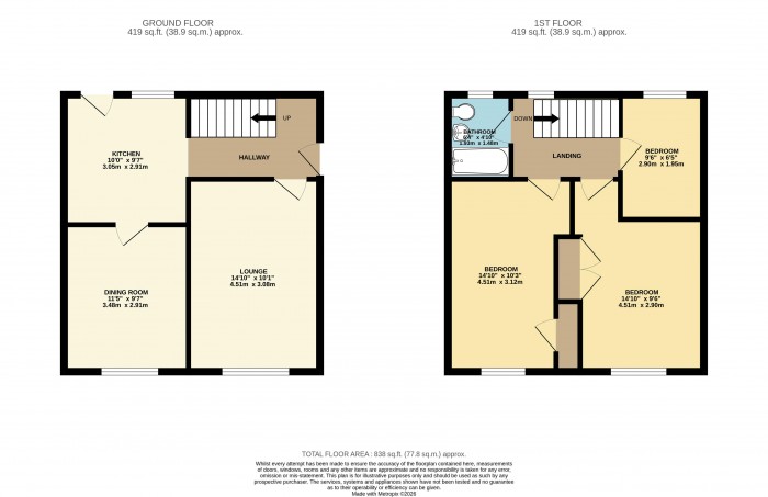 Floorplan for Bonby Grove, Scunthorpe