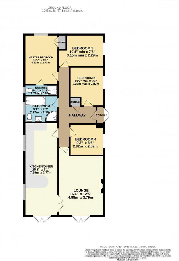 Floorplan for Winchester Drive, Washingborough, Lincoln
