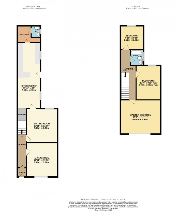 Floorplan for Cemetery Road, Scunthorpe