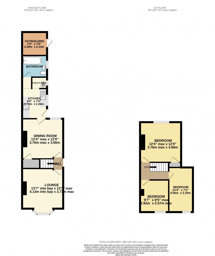 Floorplan for Yarborough Terrace, Lincoln