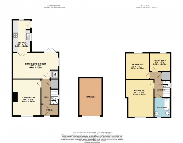 Floorplan for Chaucer Drive, Lincoln