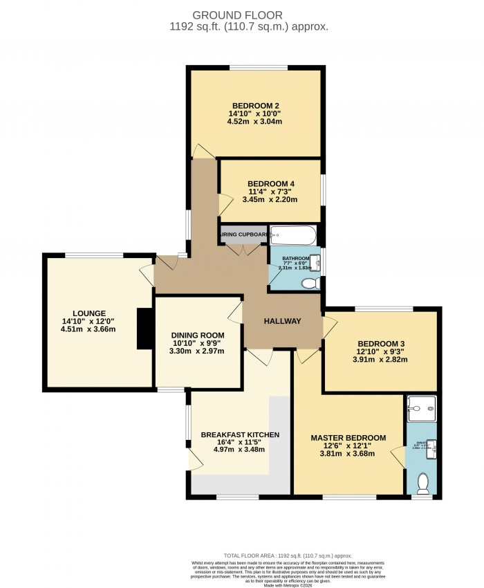 Floorplan for Manor Road, Saxilby, Lincoln