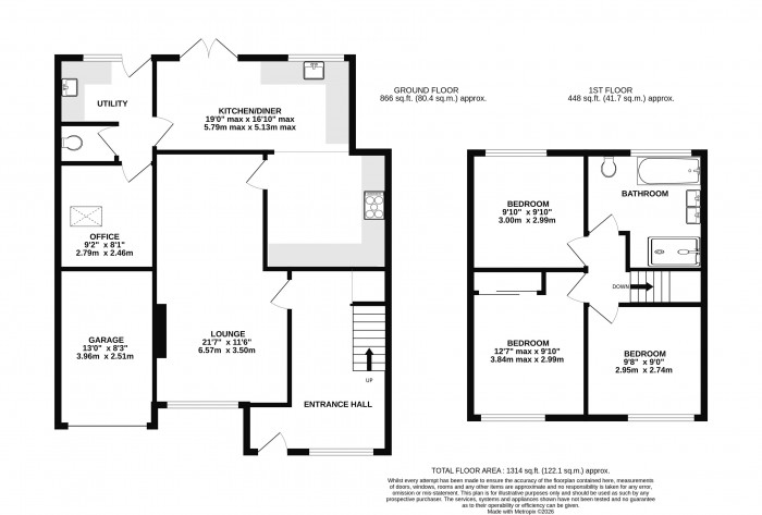 Floorplan for Fillingham Crescent, Scunthorpe