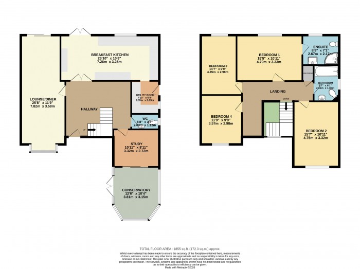 Floorplan for Sycamore Crescent, Doddington Park, Lincoln