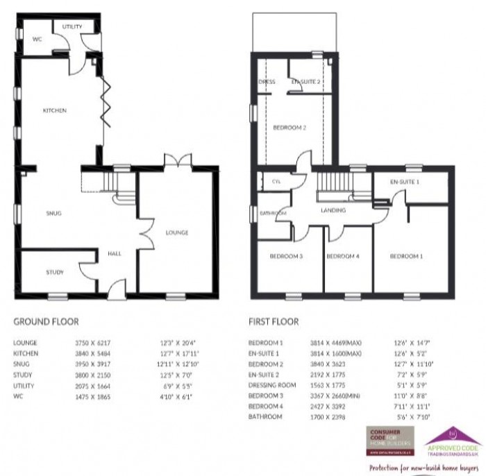 Floorplan for The Sapphire, Langton Rise, Horncastle