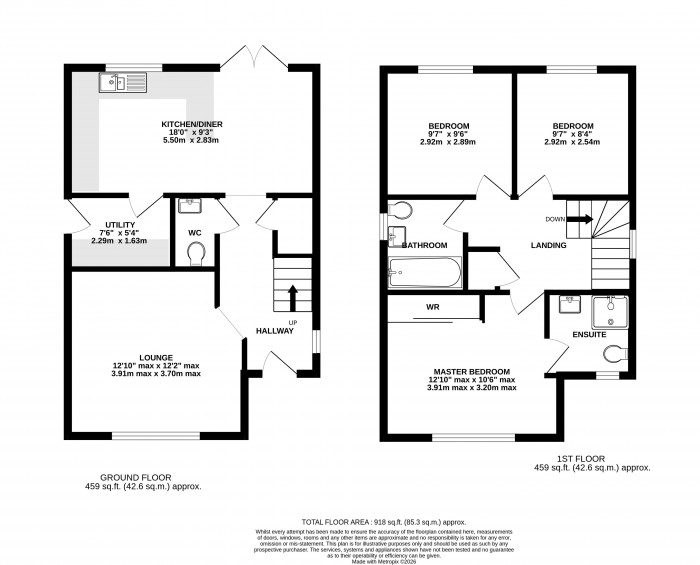 Floorplan for Turnstone Drive, Scunthorpe
