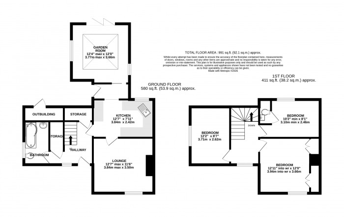 Floorplan for Silver Street, Bardney, Lincoln