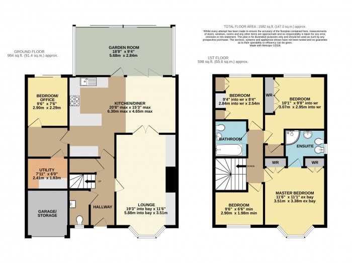 Floorplan for Siskin Crescent, Bottesford