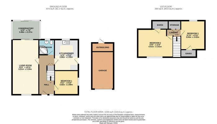 Floorplan for Merleswen, Dunholme, Lincoln