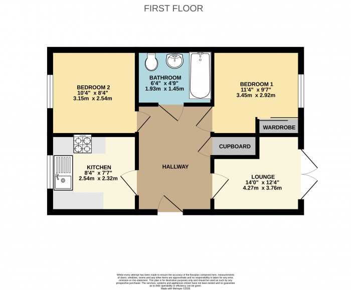 Floorplan for Pintail Close, Scunthorpe