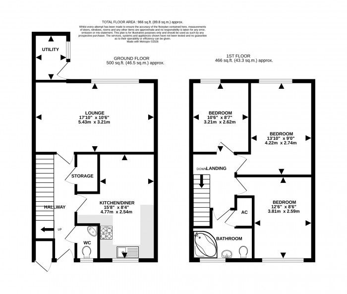 Floorplan for Monce Close, Welton, Lincoln