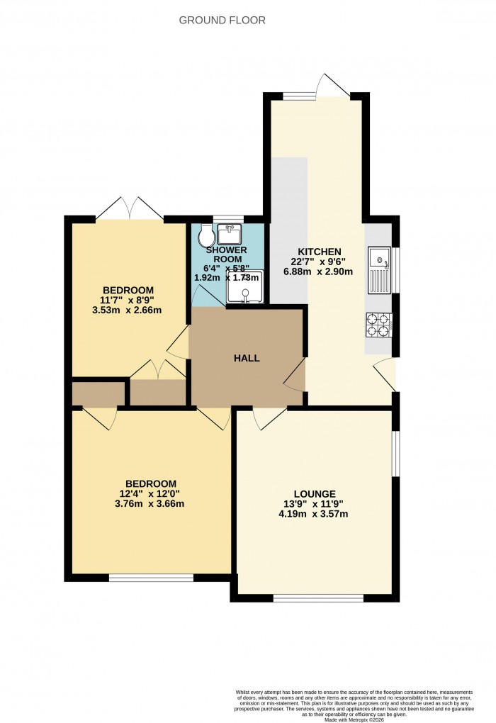 Floorplan for Lynton Close, Scunthorpe