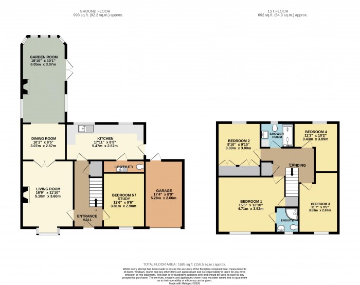 Floorplan for Saxon Way, Ingham