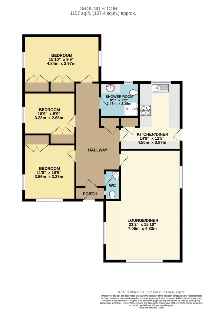 Floorplan for The Dell, Silica Lodge, Scunthorpe