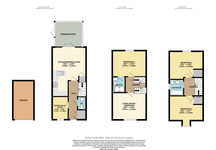 Floorplan for Brutus Court, North Hykeham,Lincoln