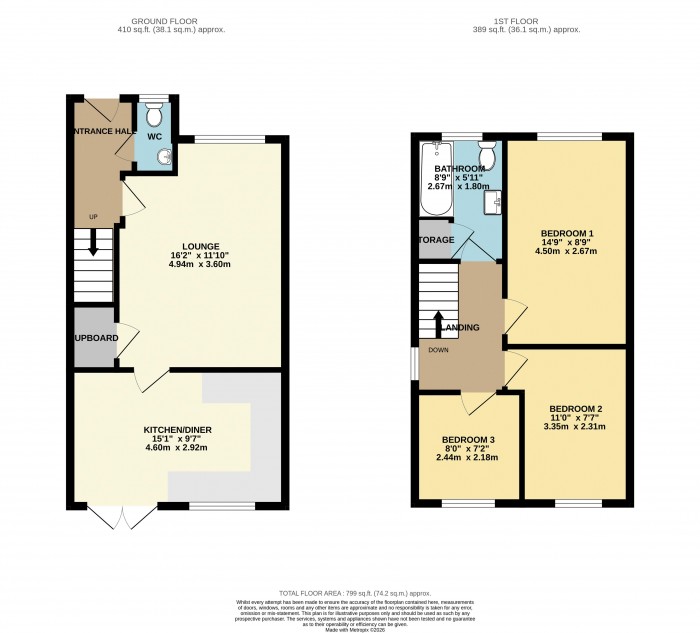 Floorplan for Baggaley Drive, Horncastle