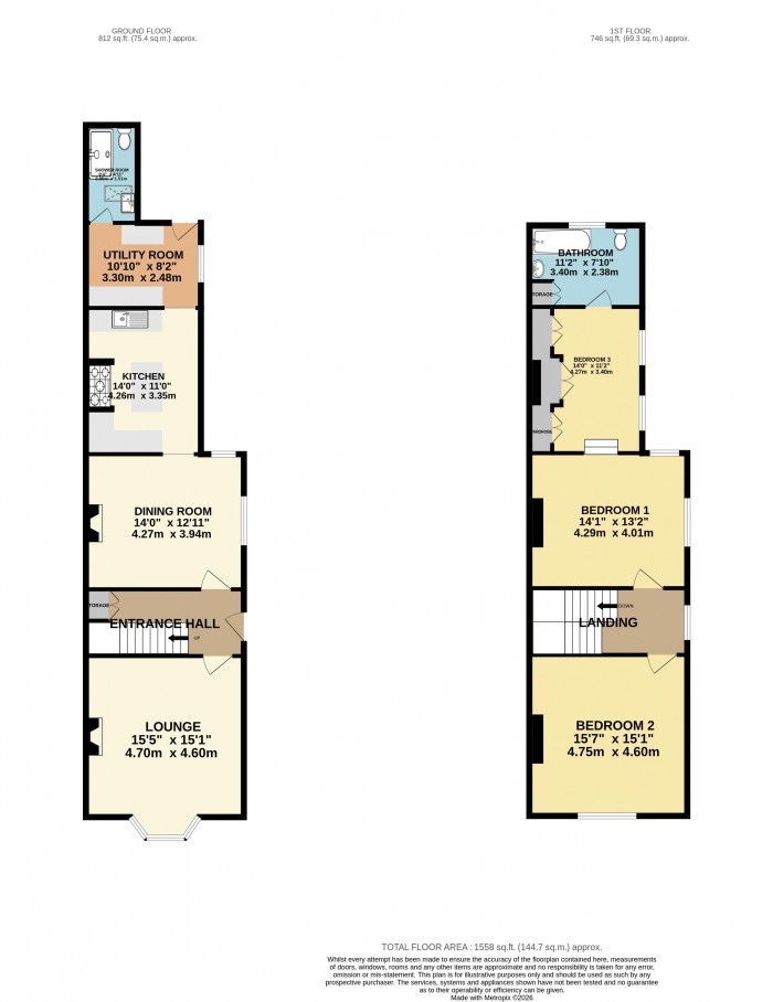 Floorplan for Dear Street, Market Rasen