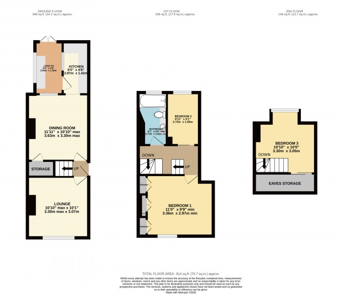 Floorplan for Florence Street, Off Monks Road, Lincoln