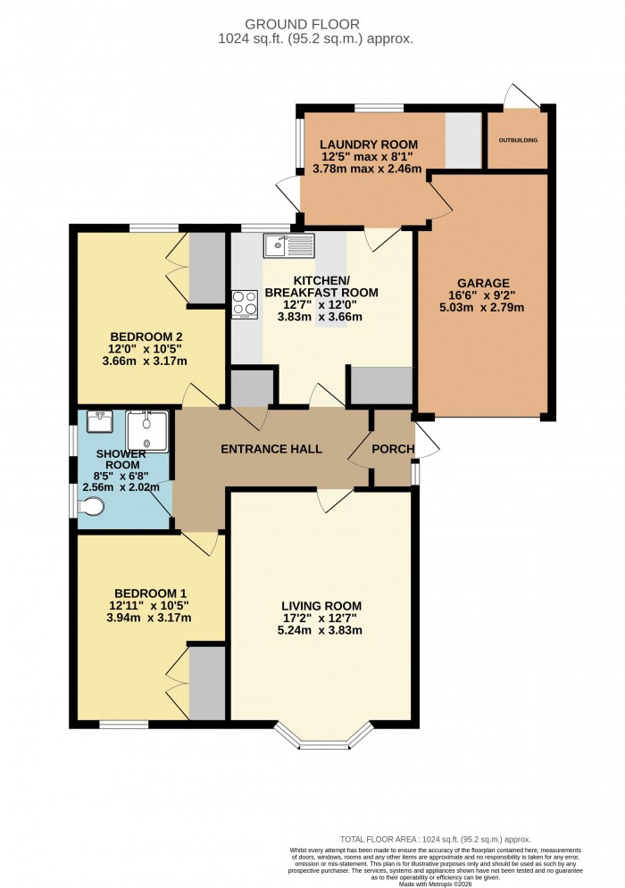 Floorplan for Ryland Gardens, Welton