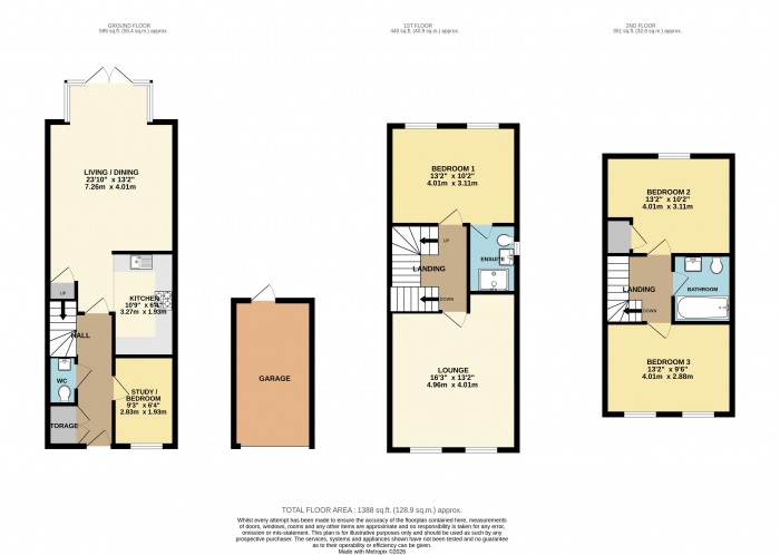 Floorplan for Vespasian Way, North Hykeham, Lincoln