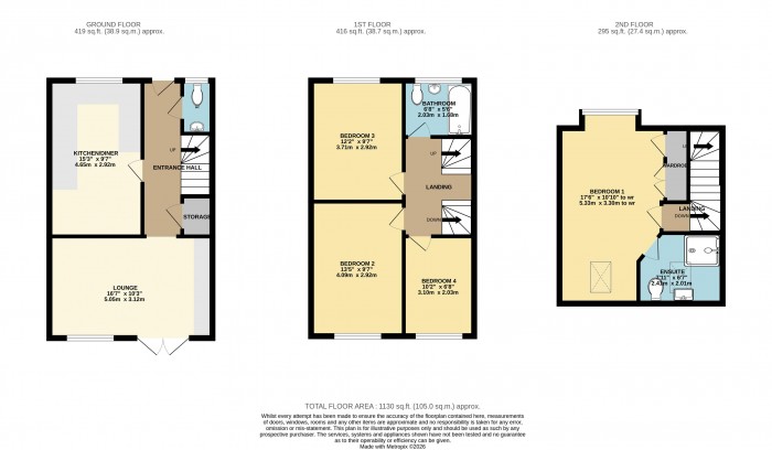 Floorplan for Thistle Way, Witham St. Hughs