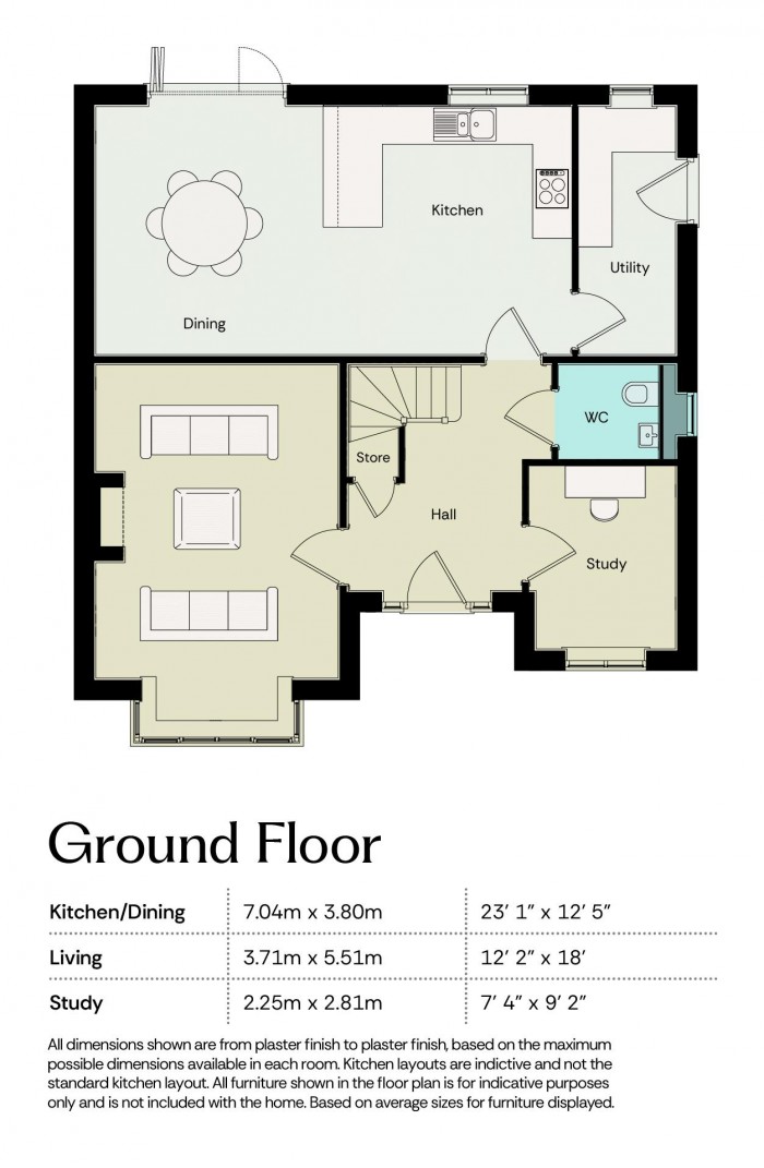 Floorplan for Plot 192 – The Canterbury, Prebend Lane, Welton