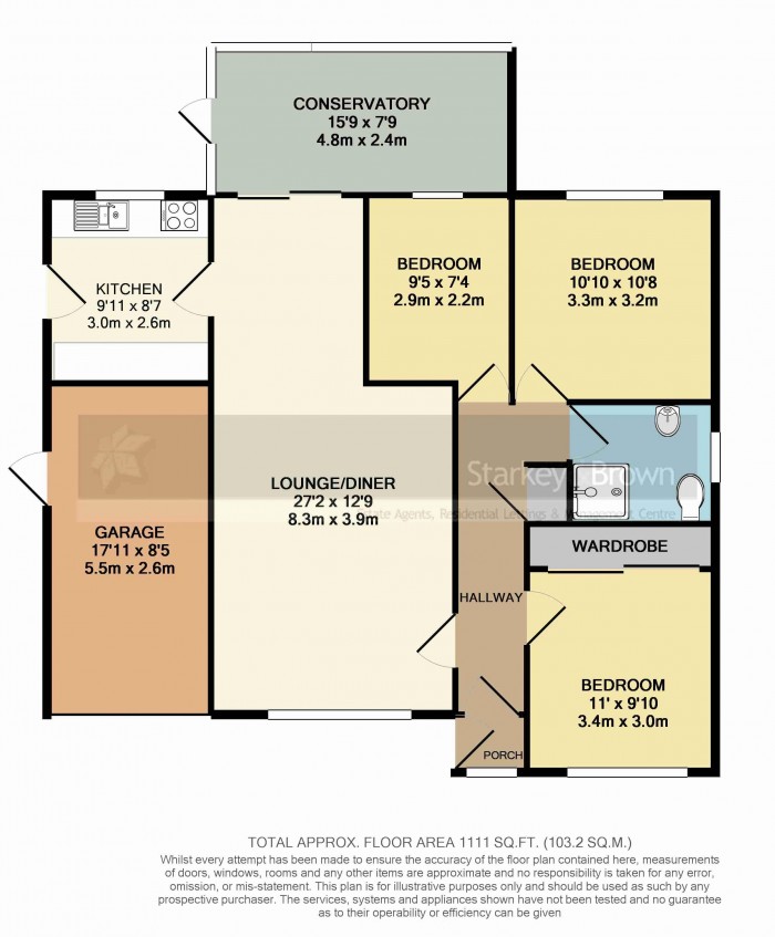 Floorplan for Exmoor Close, North Hykeham, Lincoln