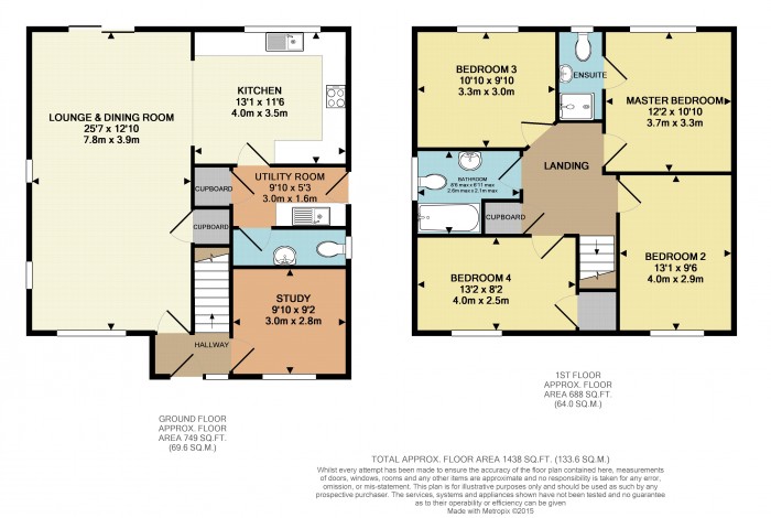 Floorplan for Plot 63b, Barley Close, Kirton Lindsey, DN21 4FE