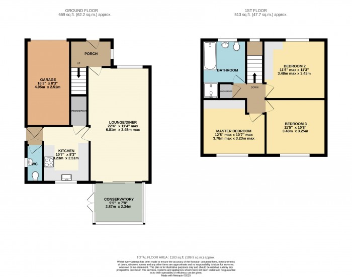 Floorplan for Heathfield Avenue, Branston, Lincoln