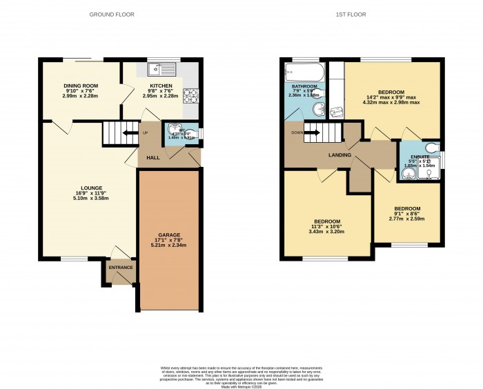 Floorplan for Acorn Way, Bottesford