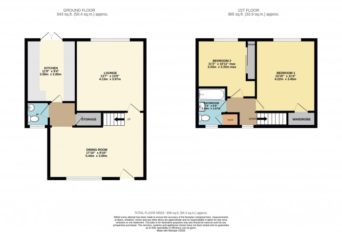 Floorplan for Arras Close, Lincoln