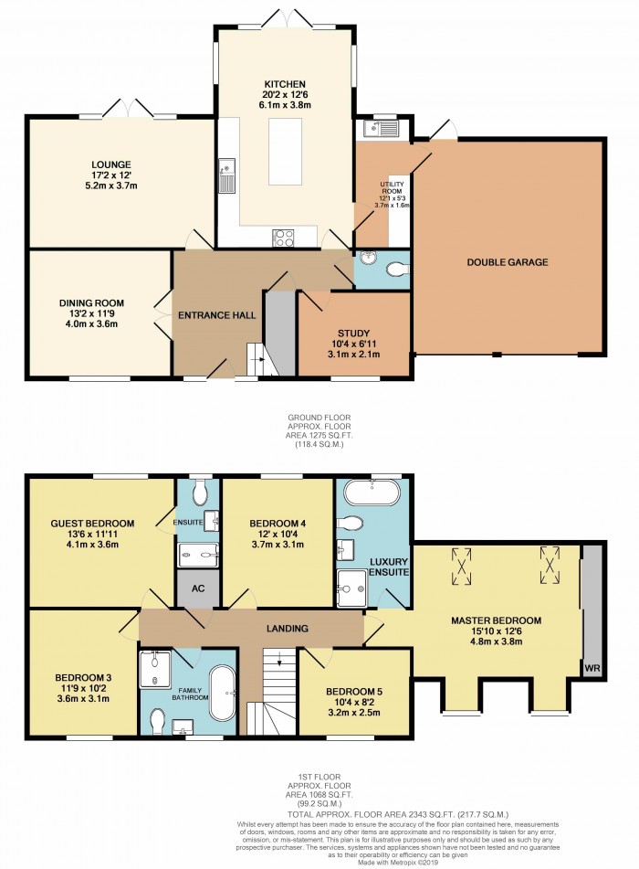 Floorplan for Plot 46, The Northorpe, Garrett Rise, Heighington